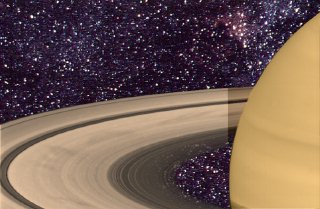 Saturn with Stars and Tint