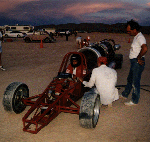 Lazar in jet car (72K)